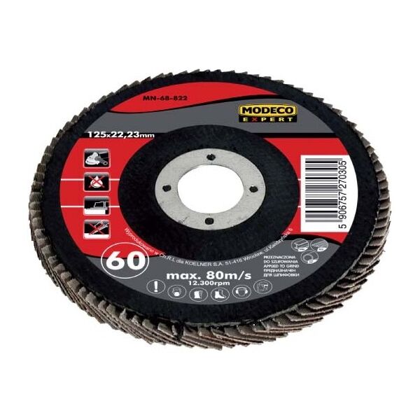 Modeco Ściernica listkowa wypukła 115mm granulacja 80 10szt. - MN-68-813