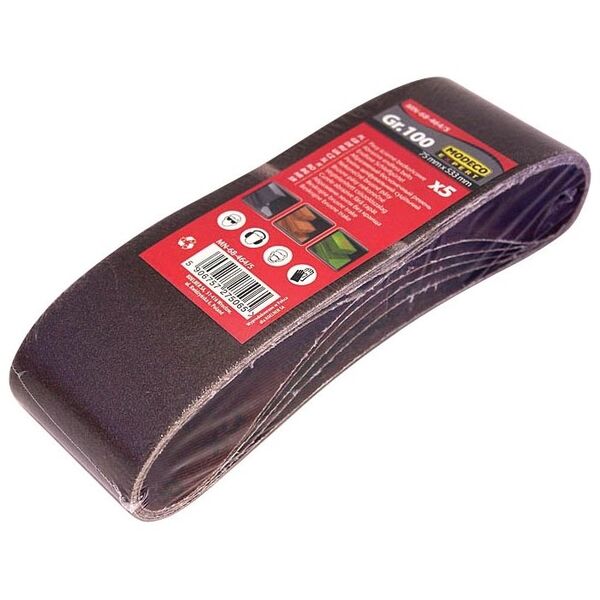 Modeco Pas ścierny bezkońcowy 75x533mm granulacja 80 5szt. - MN-68-461/5