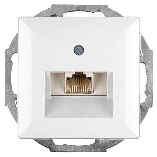 Abex Gniazdo RJ45 komputerowe pojedyncze nieekranowane 6Cat biały