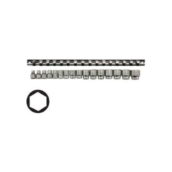 Teng Tools Zestaw nasadek 6-kątnych 3/8" 7-22mm 17szt. (116660101)