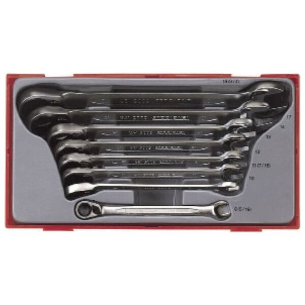 Teng Tools Zestaw kluczy płasko-oczkowych z grzechotką 8 - 19mm 8szt. (109730101)