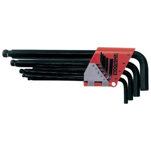 Teng Tools Zestaw kluczy imbusowych hex typ L 5/64 - 3/8" z kulką 9szt. (112260203)