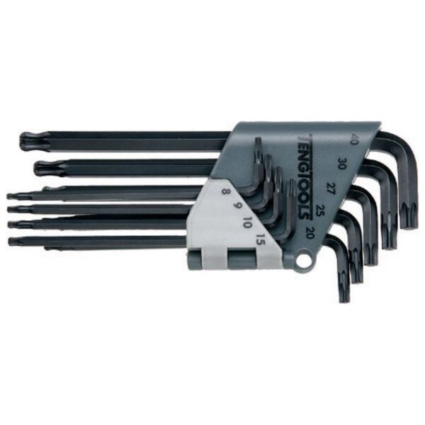 Teng Tools Zestaw kluczy trzpieniowych torx typ L T8 - T40 9szt. (161610100)