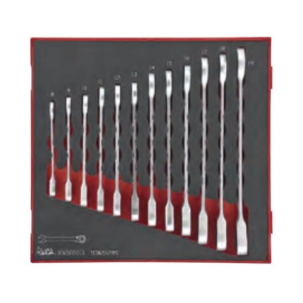 Teng Tools Zestaw kluczy płasko-oczkowych z grzechotką 8-19mm 12szt. (238270102)