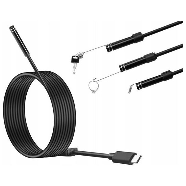 Xrec Endoskop Kamera Inspekcyjna Usb Type-c Usb-c 10m Sztywny Kabel