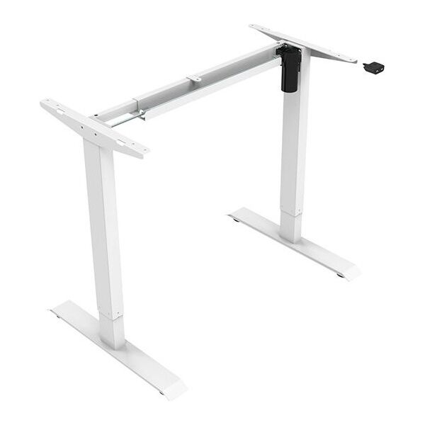 Elektrycznie regulowana podstawa biurka, głębokość 500mm, zasilanie 100V-240V, biały, 70 kg nośność