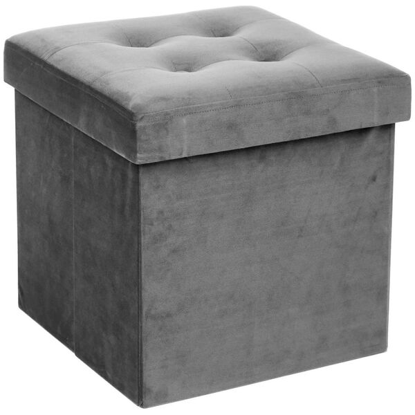 Atmosphera Pufa pikowana Adaline Grey 38x38 cm