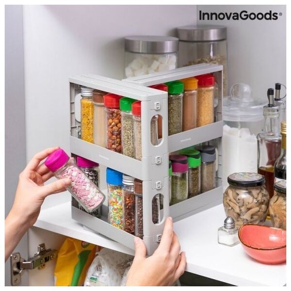 InnovaGoods Wysuwany i Obrotowy Regał  Organizer na Przyprawy Rispick InnovaGoods