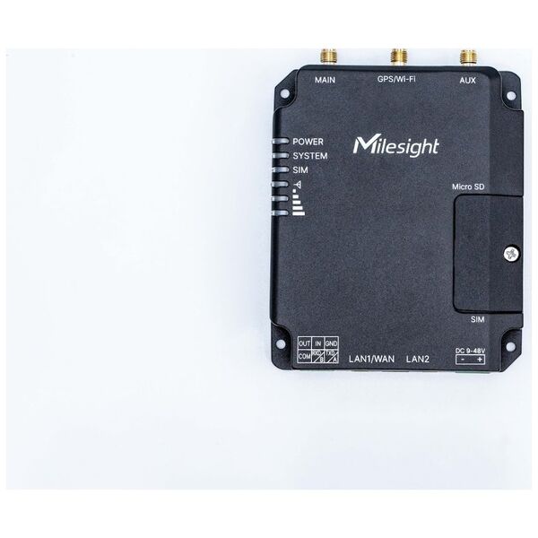 MILESIGHT Milesight UR32 Przemysłowy Router LTE z WiFi 2 * 10/100Mbps Aluminiowa Obudowa Dual Sim RS232 RS485 DI DO TCP UDP Modbus MQTT