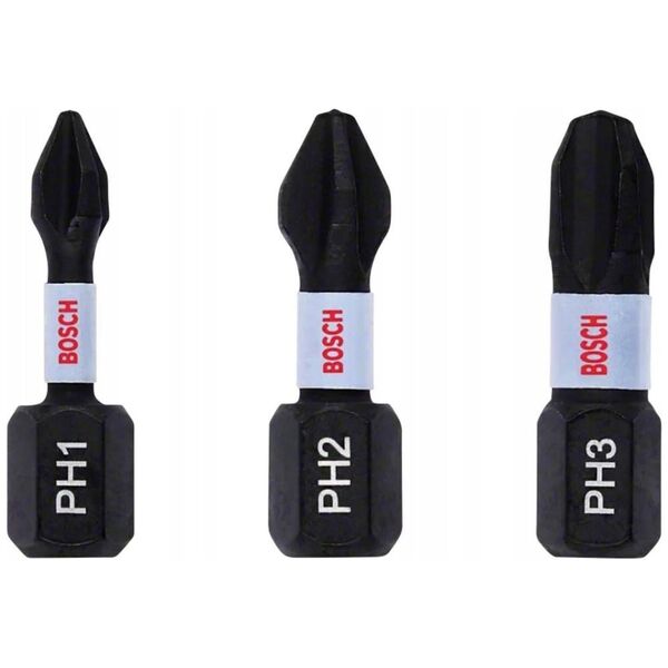 Bosch ZESTAW BITOW IMPACT CONTROL 3 SZT. 25MM / PH1, PH2, PH3 / BOSCH