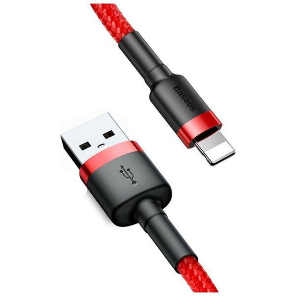 Baseus Braided USB to Lightning Cable Κόκκινο 2m (CALKLF-C09) (BASCALKLF-C09) έως 12 άτοκες Δόσεις