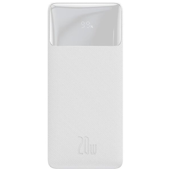 Baseus Bipow Overseas Edition Power Bank 30000mAh 20W με 2 Θύρες USB-A και Θύρα USB-C Λευκό (PPBD050402) (BASPPBD050402) έως 12 άτοκες Δόσεις
