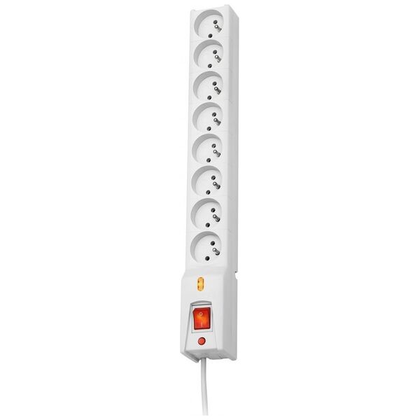Listwa zasilająca Lestar LX 810 przeciwprzepięciowa 8 gniazd 1.5 m szara (LX810GA1.5SZARY)