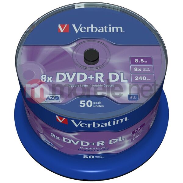 Verbatim DVD+R DL 8.5 GB 8x 50 sztuk (43758)