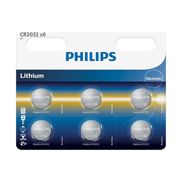 Philips Bateria CR2032 210mAh 6 szt.