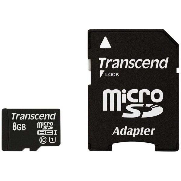 Karta Transcend Premium MicroSDHC 8 GB Class 10 UHS-I/U1  (TS8GUSDU1)