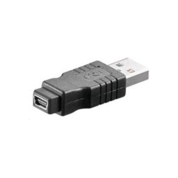 Adapter USB PremiumCord miniUSB - USB Czarny  (kur10)