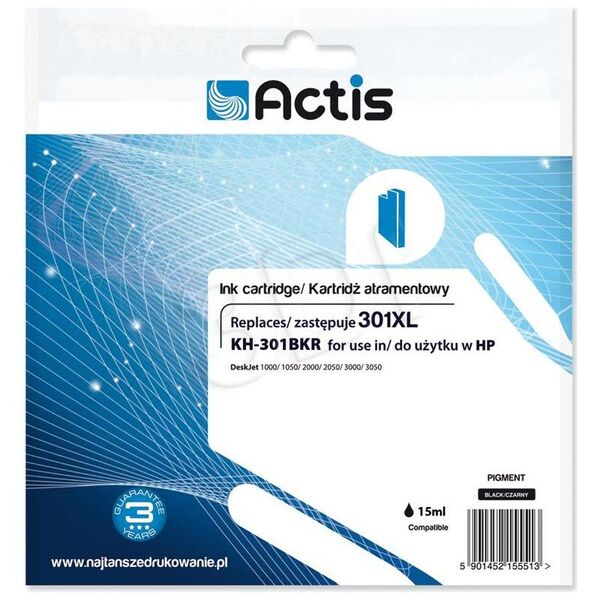 Tusz Actis tusz KH-301BKR (Nr 301XL CH563EE) Czarny