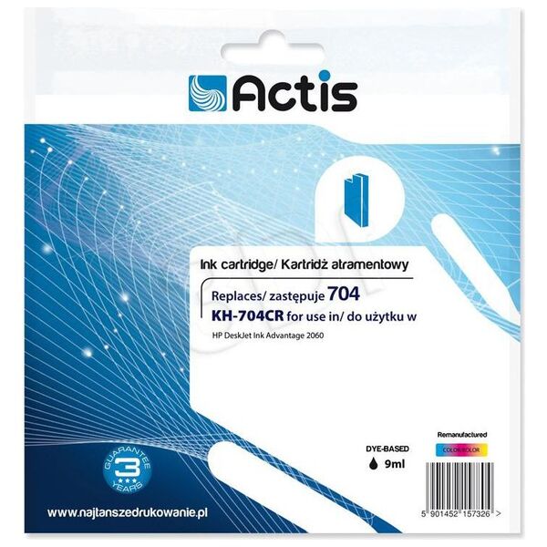 Tusz Actis KH-704CR (HP Nr 704 CN693AE) Kolor