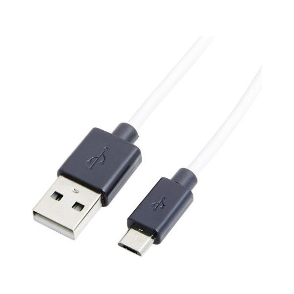 Kabel USB LogiLink USB-A - microUSB Biały (CU0063)