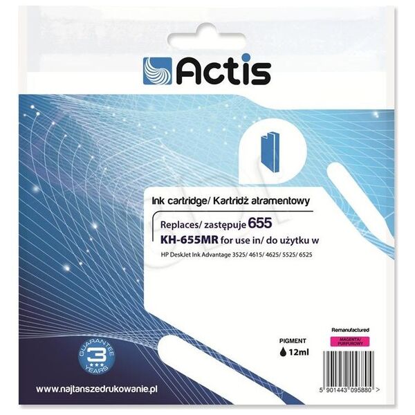 Tusz Actis KH-655MR (HP Nr 655 CZ111AE) Magenta