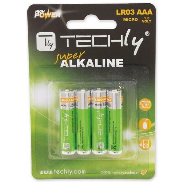Techly Bateria High Energy AAA / R03 4 szt.