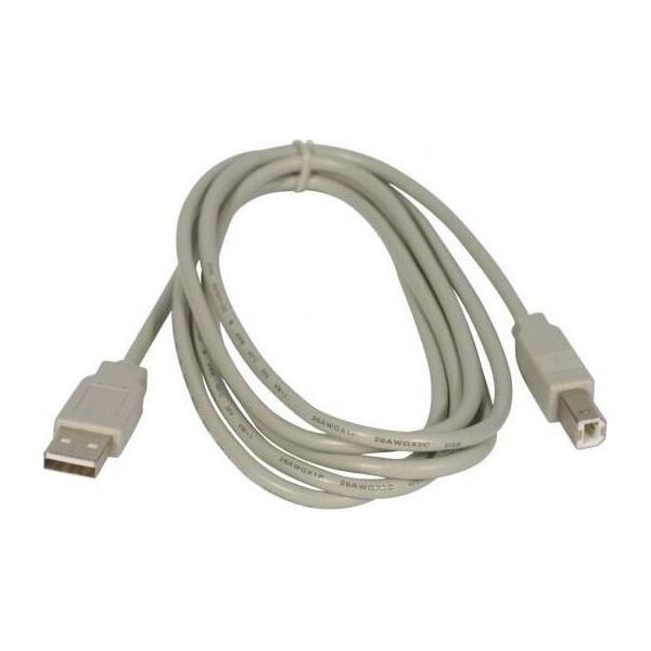 Kabel USB Logo USB-A - USB-B 3 m Biały (30261)
