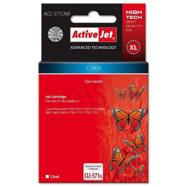 Tusz Activejet tusz ACC-571CNX / CLI-571C XL (cyan)