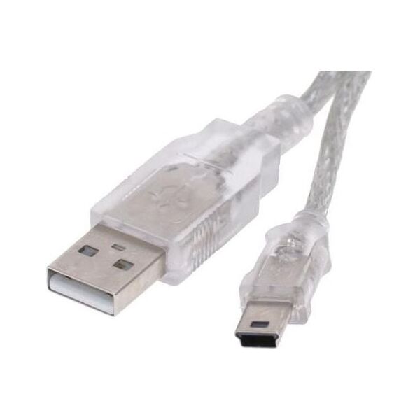 Kabel USB Logo USB-A - miniUSB 0.6 m Przezroczysty (31184)