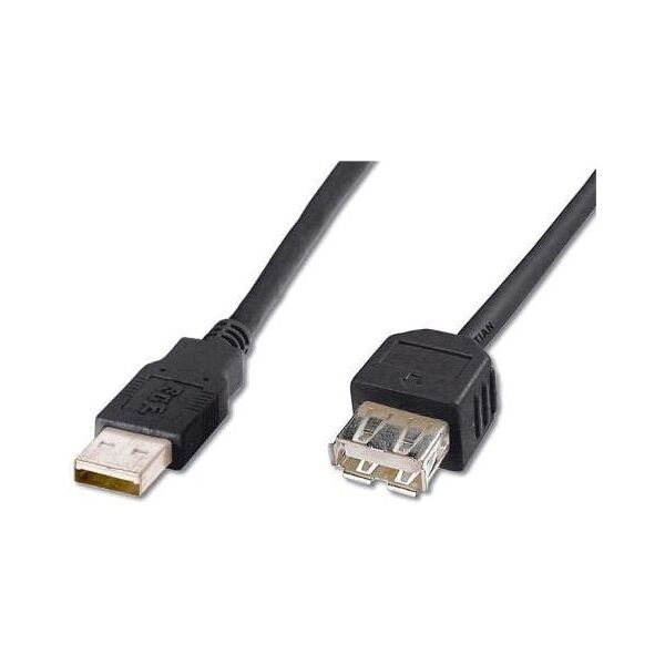 Kabel USB PremiumCord USB-A - USB-A 1 m Czarny (kupaa1bk)