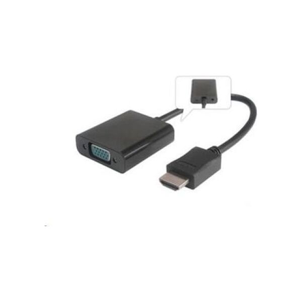 Adapter AV PremiumCord HDMI - D-Sub (VGA) czarny