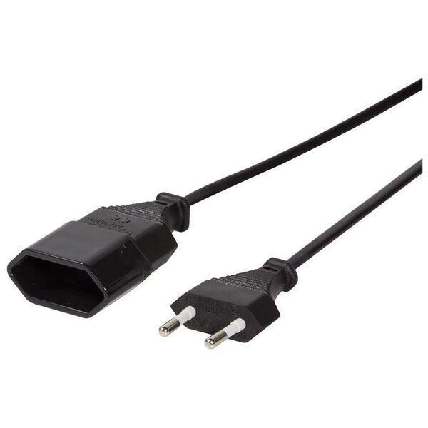 LogiLink Przedłużacz kabla zasilającego LogiLink CP124 Euro CEE 7/16 czarny 3m - CP124
