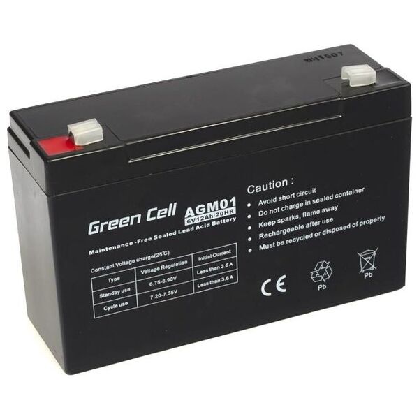 Green Cell Akumulator 6V/12Ah (AGM01)