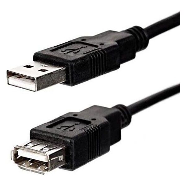 Kabel USB Logo USB-A - USB-A 1.8 m Czarny