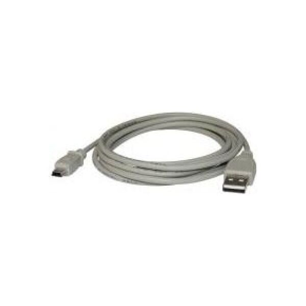 Kabel USB Logo USB-A - miniUSB 3 m Szary (10223)