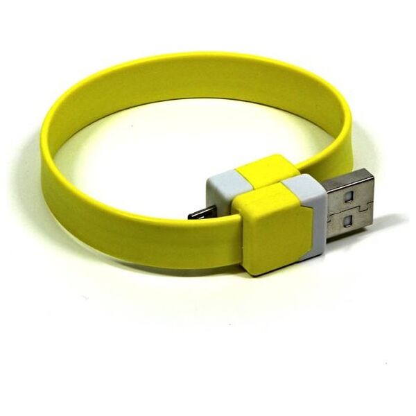 Kabel USB Logo USB-A - microUSB 0.25 m Żółty
