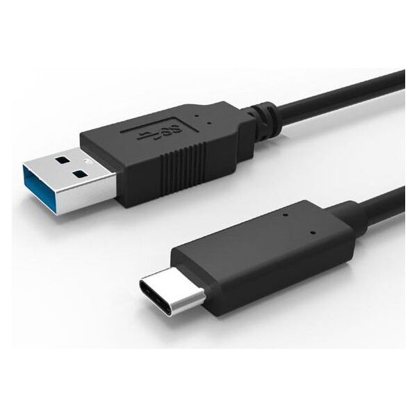 Kabel USB Logo USB-A - USB-C 1 m Czarny