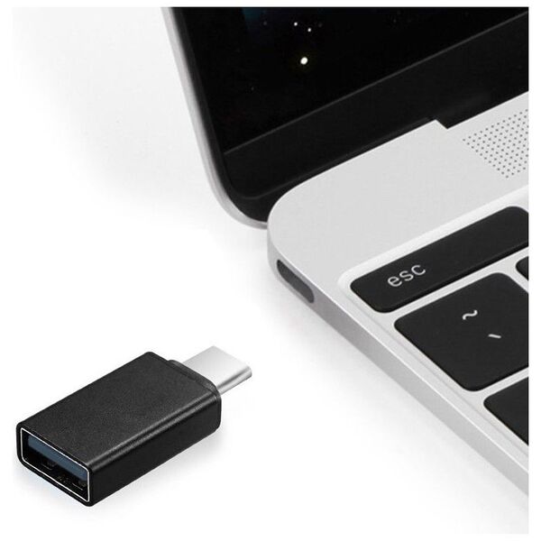 Adapter USB Gembird USB-C - USB Czarny  (A-USB2-CMAF-01)