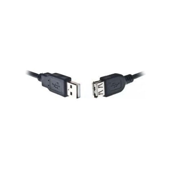 Kabel USB Gembird USB-A - USB-A 0.75 m Czarny (CC-USB2-AMAF-75CM/300-BK)