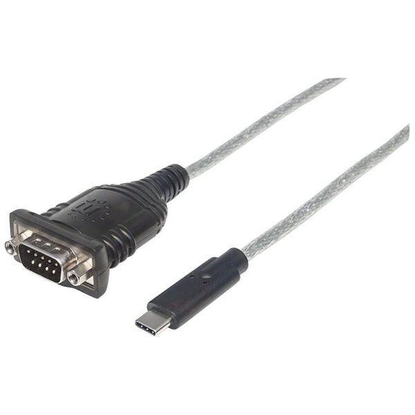 Kabel USB Manhattan USB-C - RS-232 0.45 m Przezroczysty (151283)