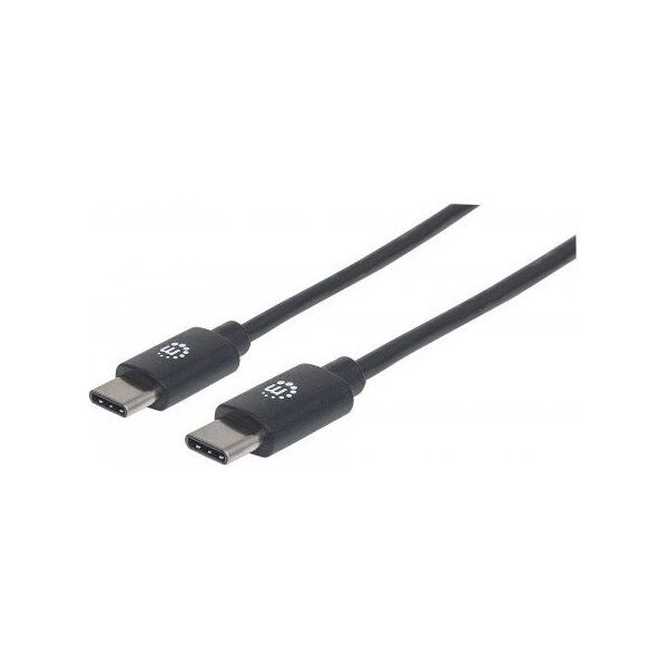 Kabel USB Manhattan USB-C - USB-C 2 m Czarny (354905)