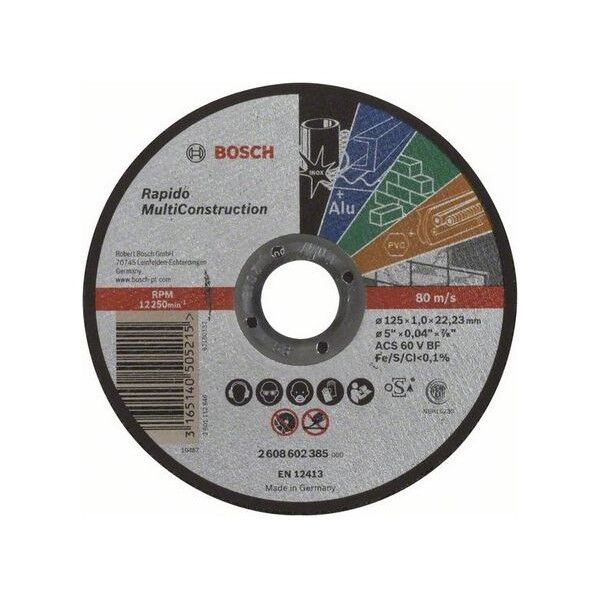 Bosch Tarcza tnąca prosta Rapido Multi Construction ACS 60 V BF 1 x 125mm (2.608.602.385)
