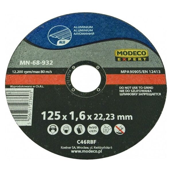 Modeco Ściernica płaska do cięcia aluminium 230x1,9x22,23mm 25szt.- MN-68-935