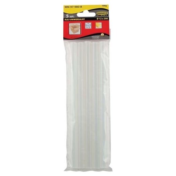 Wkłady klejowe Modeco 12 mm x 200 mm przezroczyste 5 szt. 0.1 kg Universal GEN-T (MN-97-980-B)
