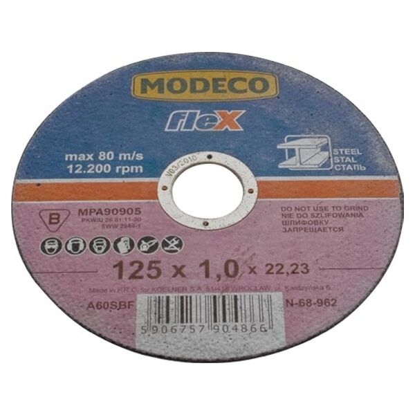 Modeco Ściernica płaska do cięcia metalu 115mm 25szt. - MN-68-961