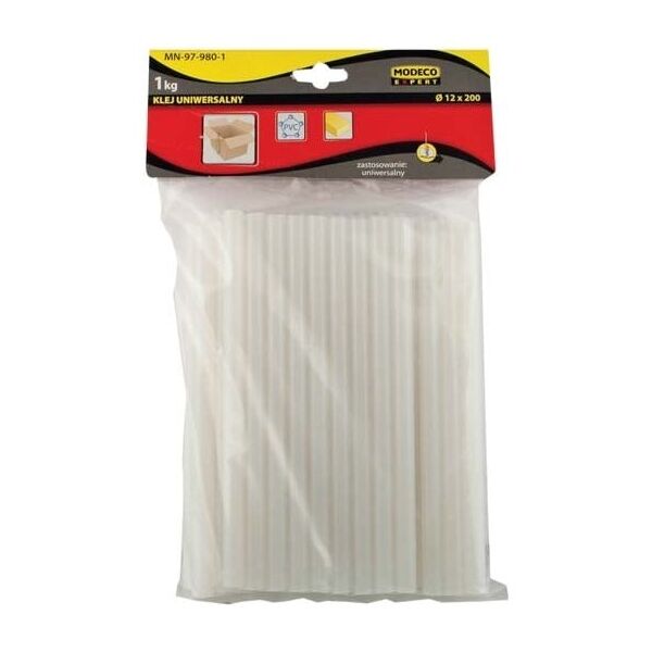 Wkłady klejowe Modeco 12 mm x 200 mm przezroczyste 50 szt. 1 kg Universal GEN-T (MN-97-980-1)