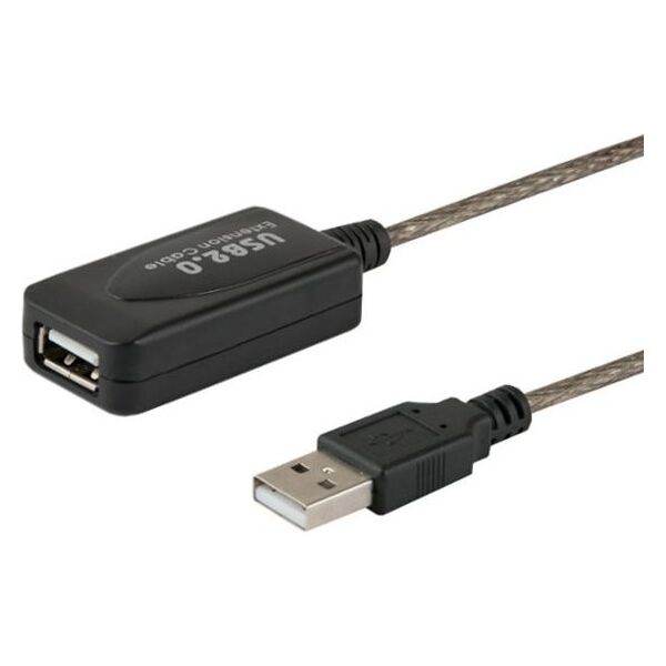 Kabel USB Savio USB-A - USB-A 10 m Czarny (SAVIO CL-130)