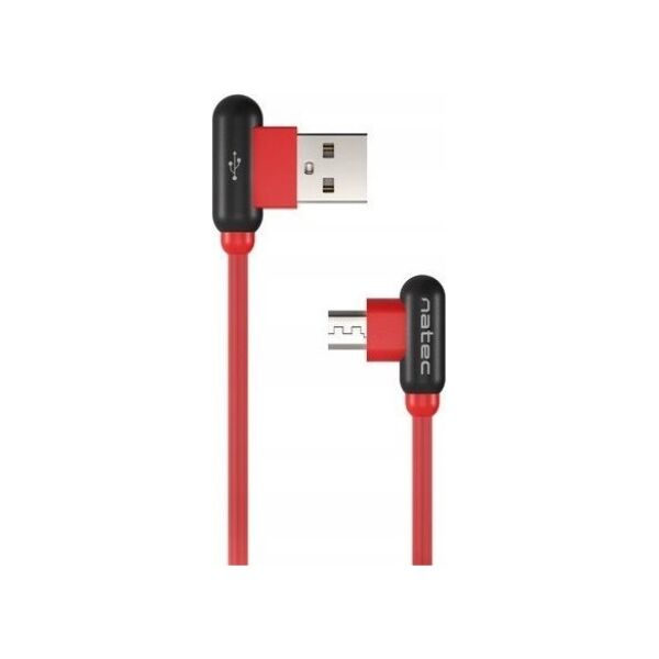 Kabel USB Natec USB-A - microUSB 1 m Czerwony (NKA-1199)