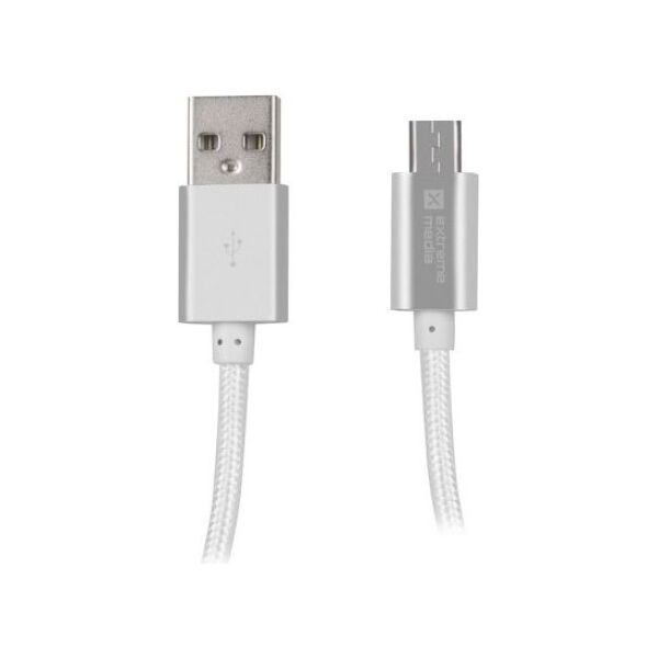 Kabel USB Natec USB-A - microUSB 1 m Srebrny (NKA-1211)