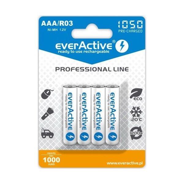 EverActive Akumulator Professional Line AAA / R03 1050mAh 4 szt.